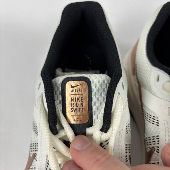 Nike, Run Swift 2, Sail White/Metallic Copper Running Shoes Sizes 7 W - 5.5 M - Picture 5 of 10